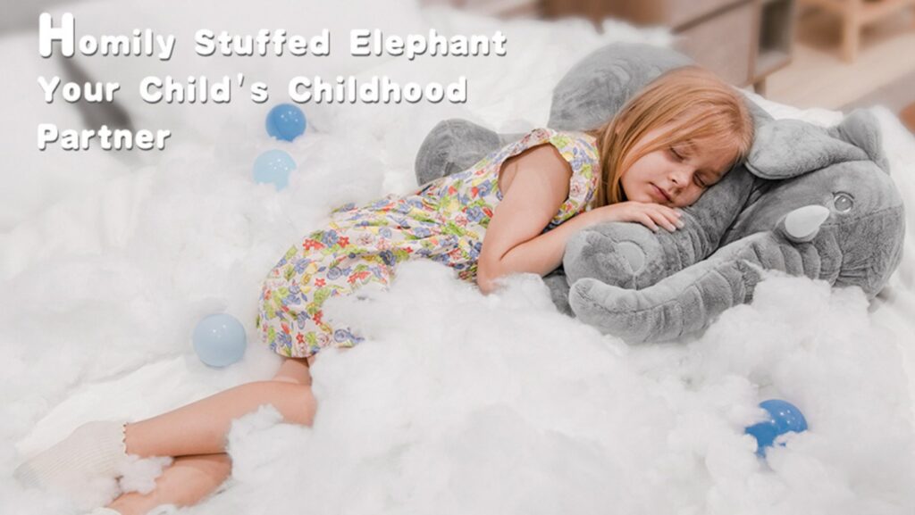 Discover exceptional comfort with Plush homily Stuffed Elephant. Ideal for kids & adults, it's the perfect bedtime companion for restful nights.
